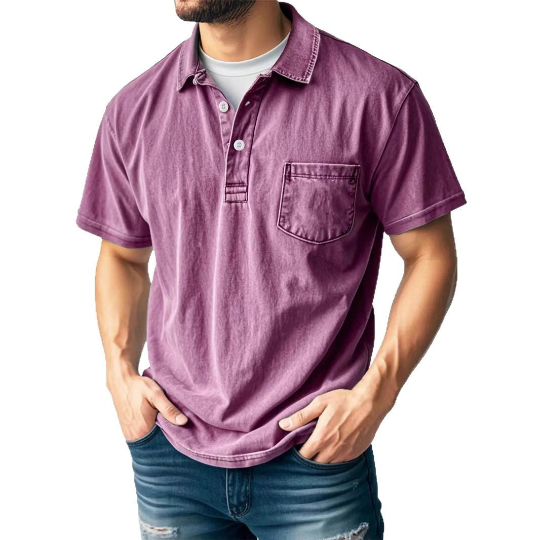 Casual Short Sleeve Polo Shirt for Men