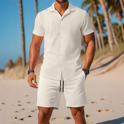 Men's Slim Fit Shirt and Shorts Set