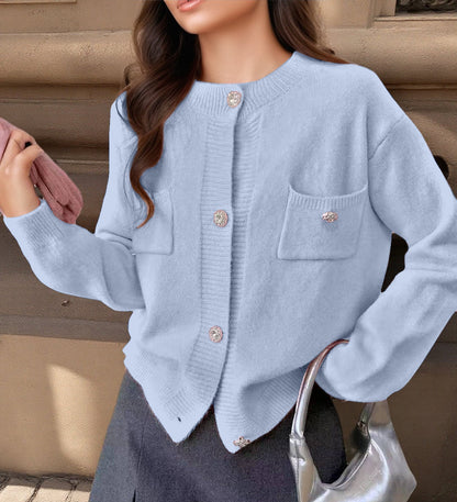 Cozy Women's Wool Cardigan with Button Front