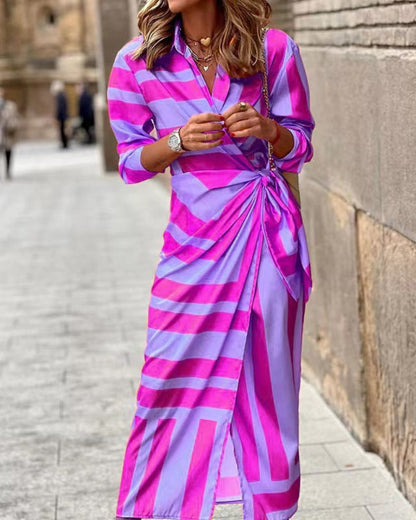 Sunny V Neck Sundress with Collar