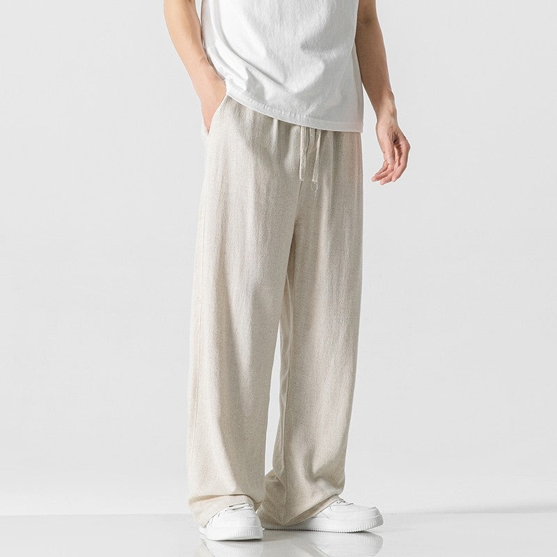 Comfortable Men's Full Length Drawstring Trousers - Nocini