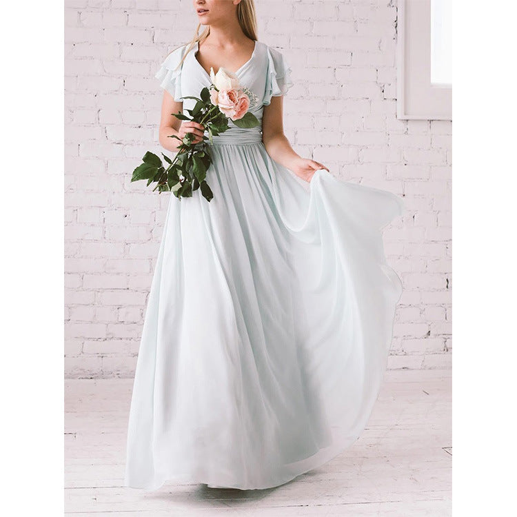 Women's Maxi Dress - Flowy V Neck Summer Dress