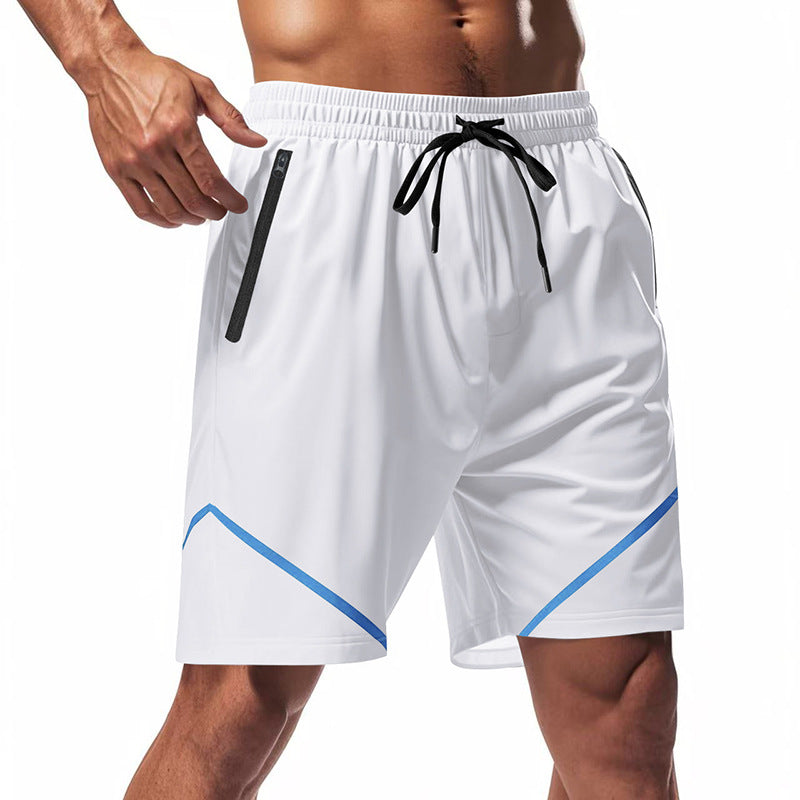 Men's Athletic Shorts - Breathable - Relaxed Fit - Zip Pockets