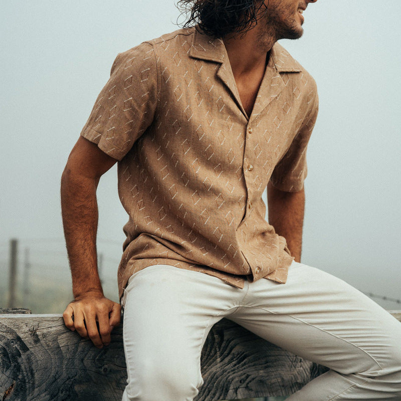 Men's Casual Short Sleeve Lightweight Shirt - Nocini