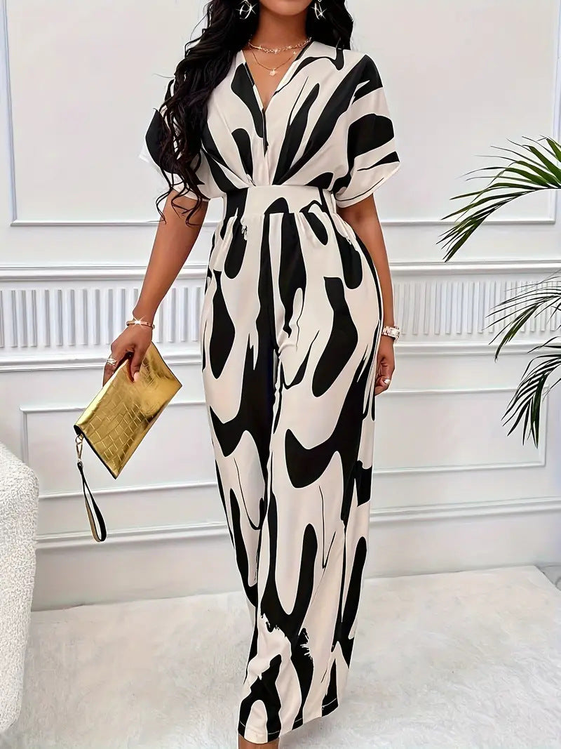 Comfortable Women's Short Sleeve Jumpsuit
