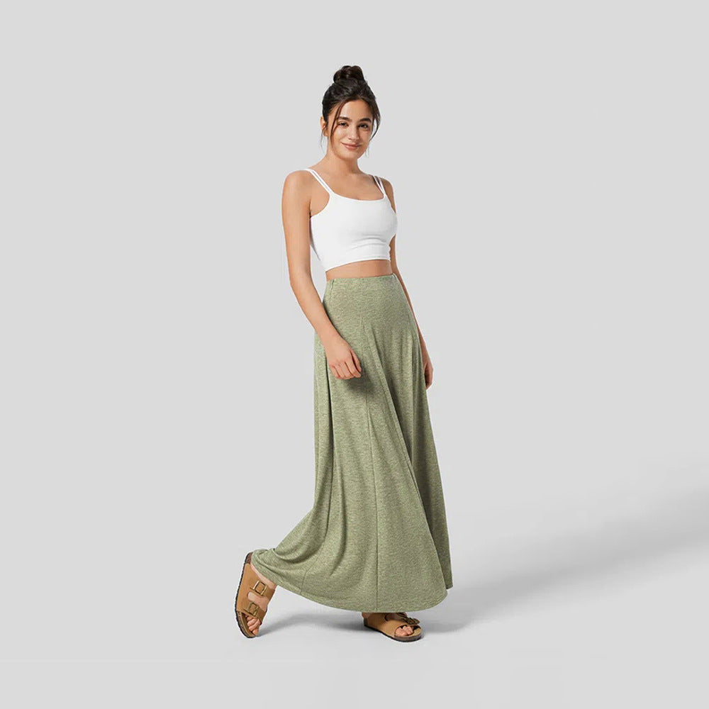 Elegant Maxi Skirt High Waist Soft Flowy Design