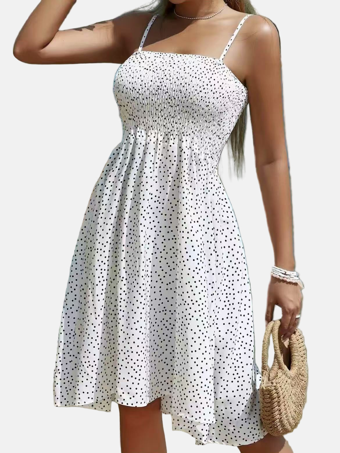 Ladies Floral Summer Spaghetti Strap Dress - Nocini