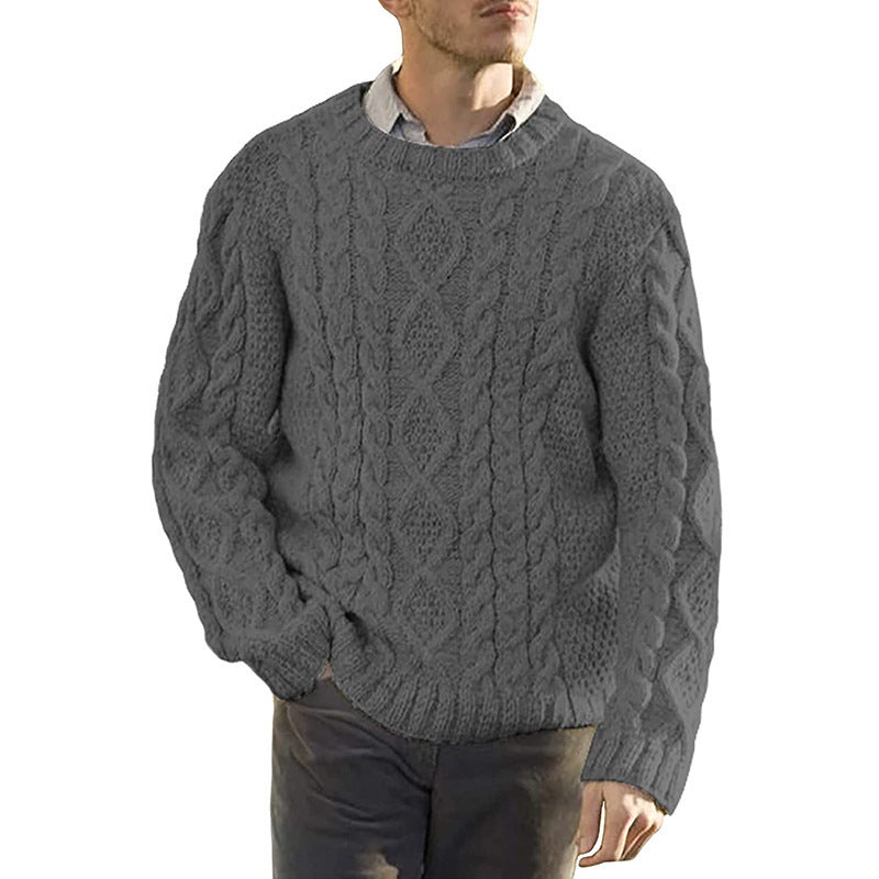 Cozy Men's Cable Knit Oversized Sweater