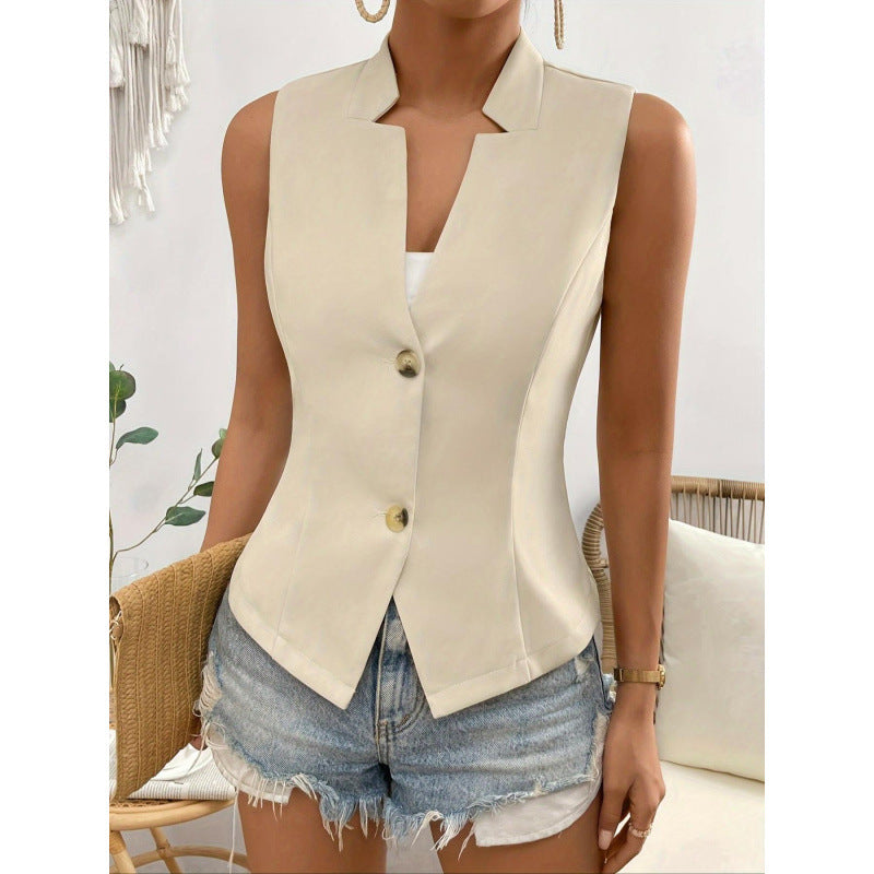 Feminine Sleeveless Fit Blouse - Nocini