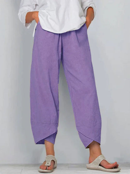 Flattering High Waist Wide Leg Womens Pants
