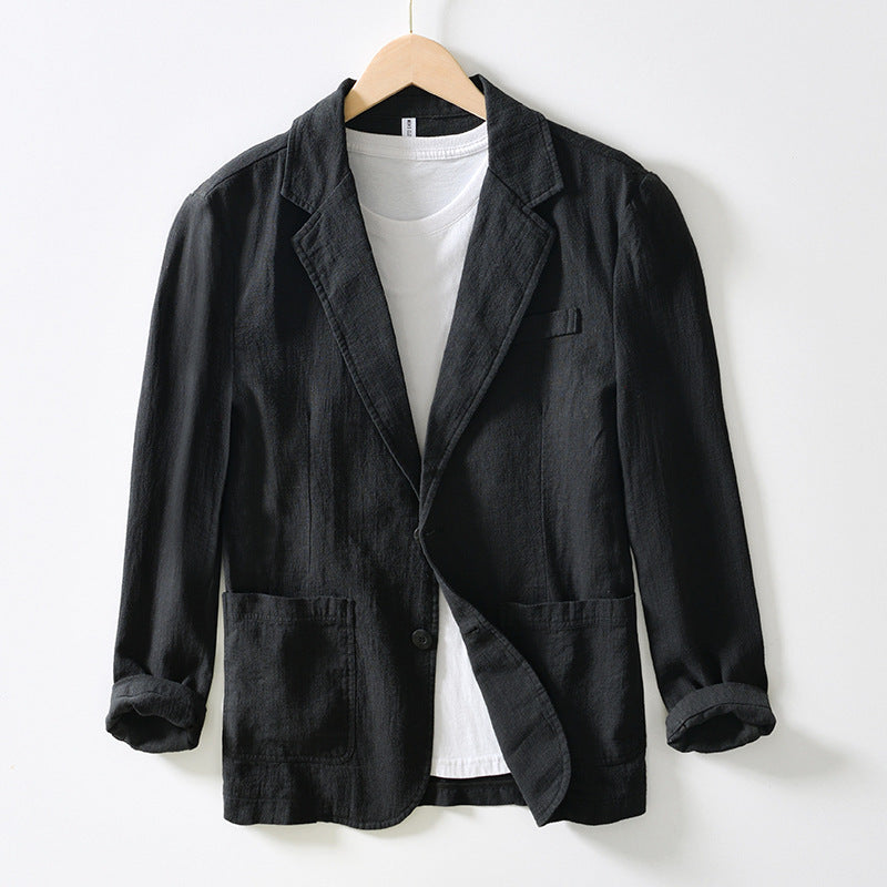 Classic Fit Casual Cotton Blazer for Men