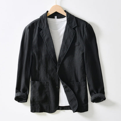 Classic Fit Casual Cotton Blazer for Men