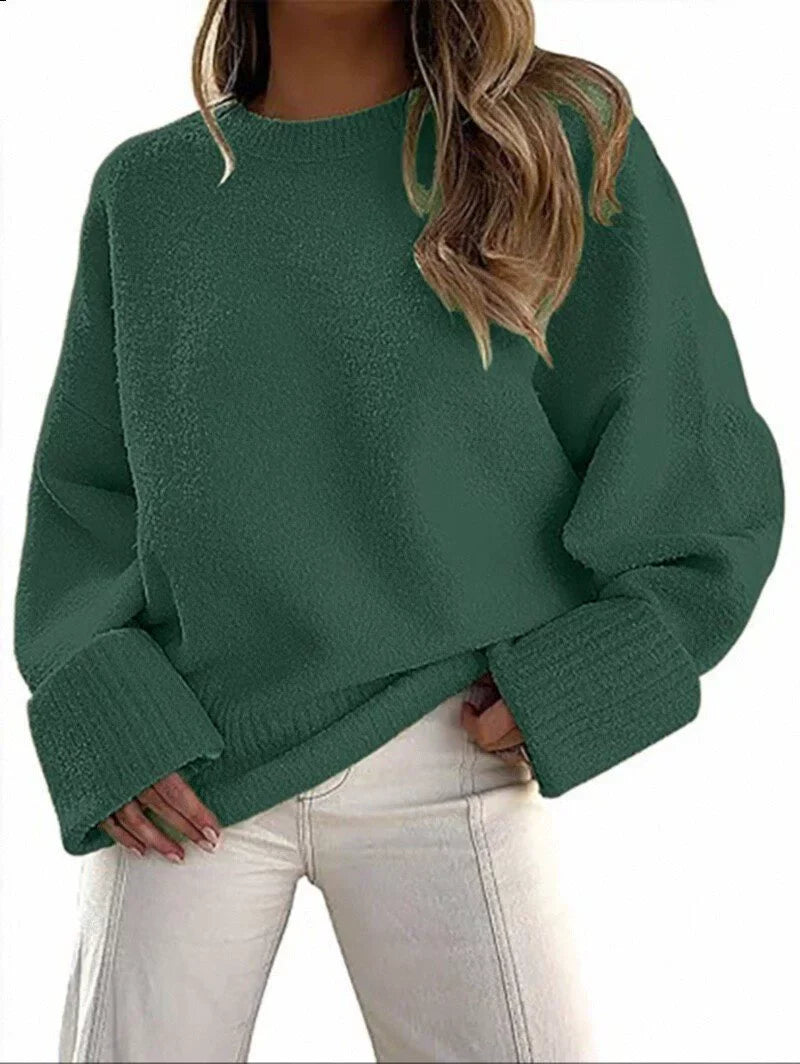 Cozy Oversized Crew Neck Sweater