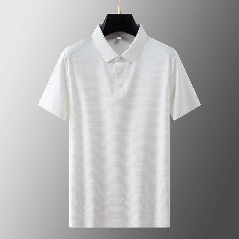 Cool Breathable Silk Polo Shirt