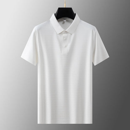 Cool Breathable Silk Polo Shirt