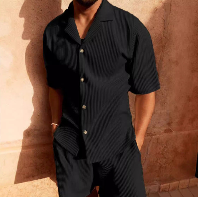 Comfortable Casual Short Sleeve Corduroy Shirt