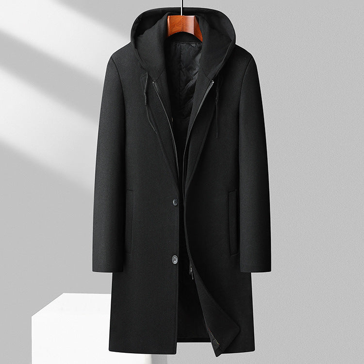 Warm Hooded Wool Winter Coat - Nocini