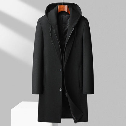 Warm Hooded Wool Winter Coat - Nocini