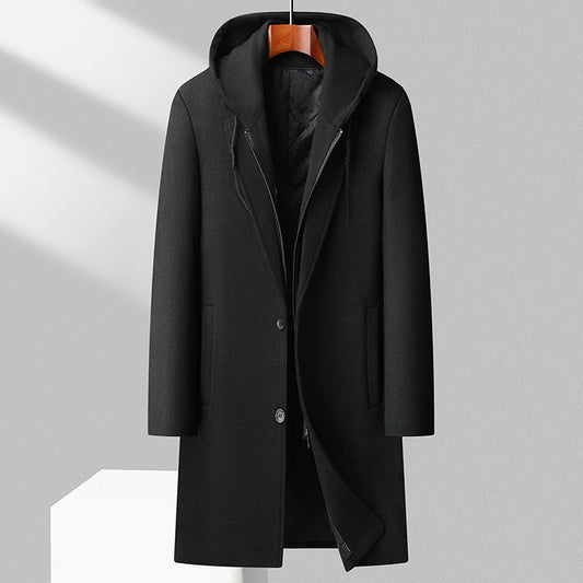 Warm Hooded Wool Winter Coat - Nocini