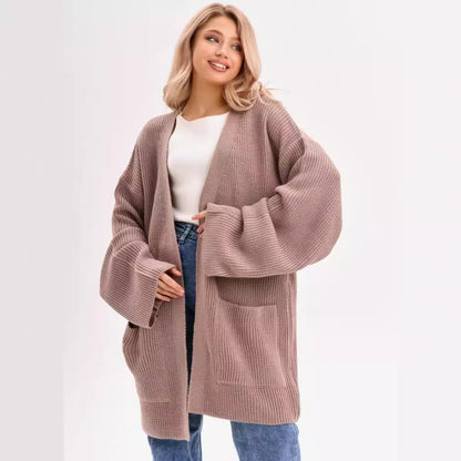 Cozy Women's Knit Cardigan with Pockets