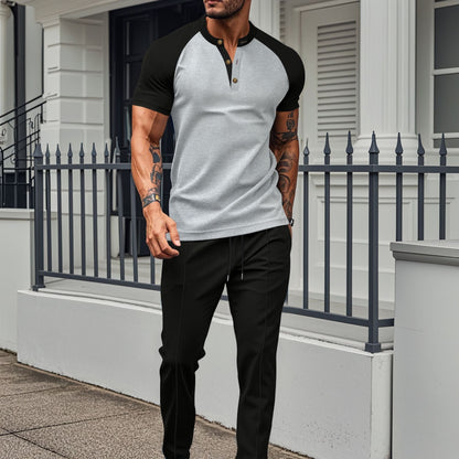 Men's Short Sleeve Slim Fit Casual Shirt