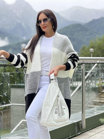 Cozy Women's Open Front Long Cardigan Sweater