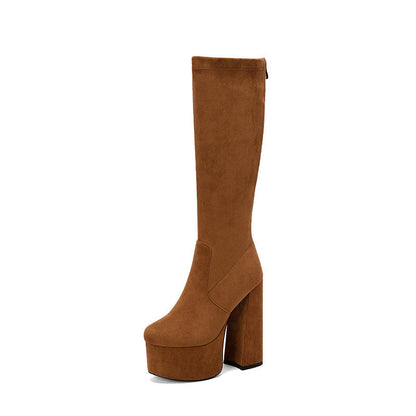 Fashionable Women's Tall Block Heel Boots