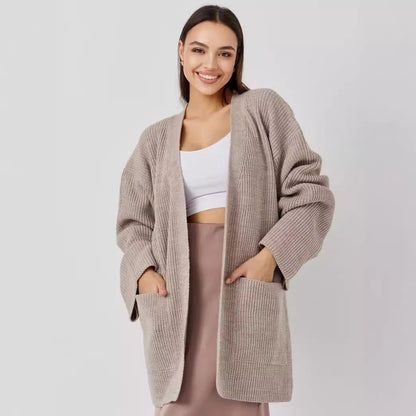 Cozy Women's Knit Cardigan with Pockets