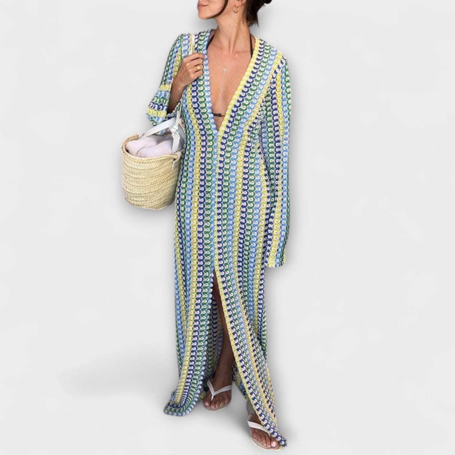 Sunny V-Neck Maxi Dress for Women