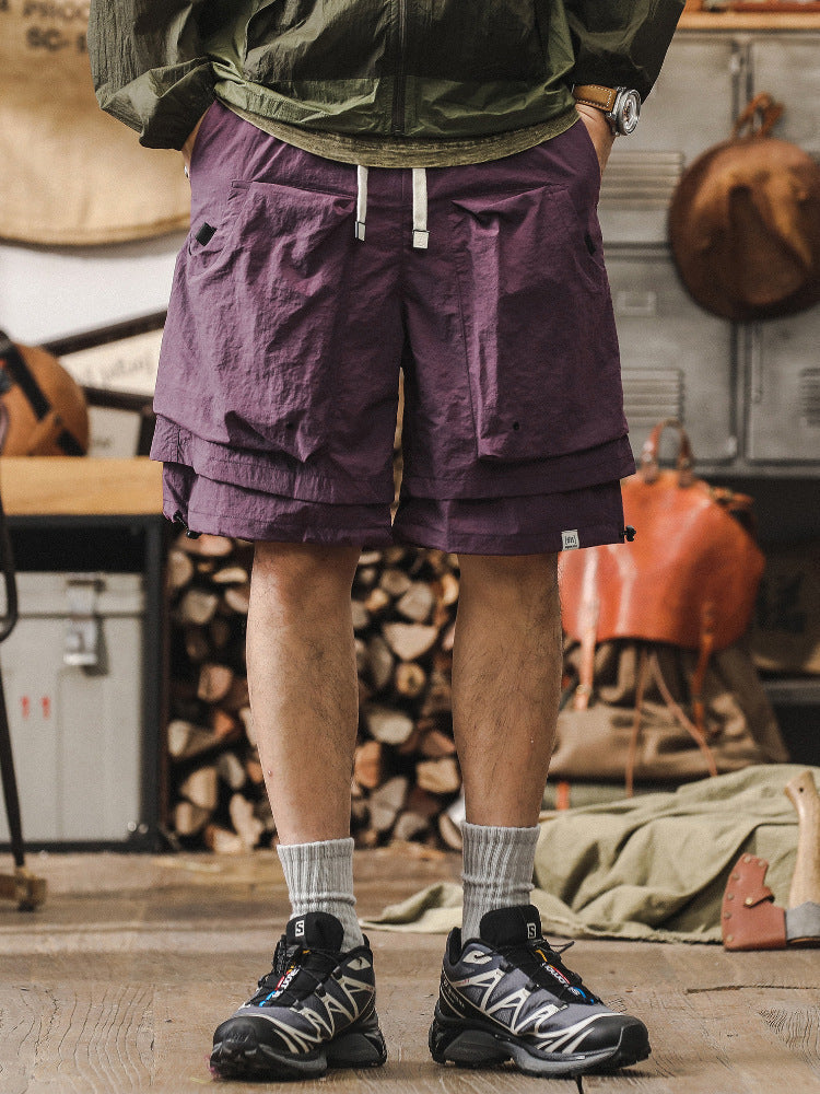 Men's Casual Shorts - Loose Fit - Moisture Wicking - Elastic Waist