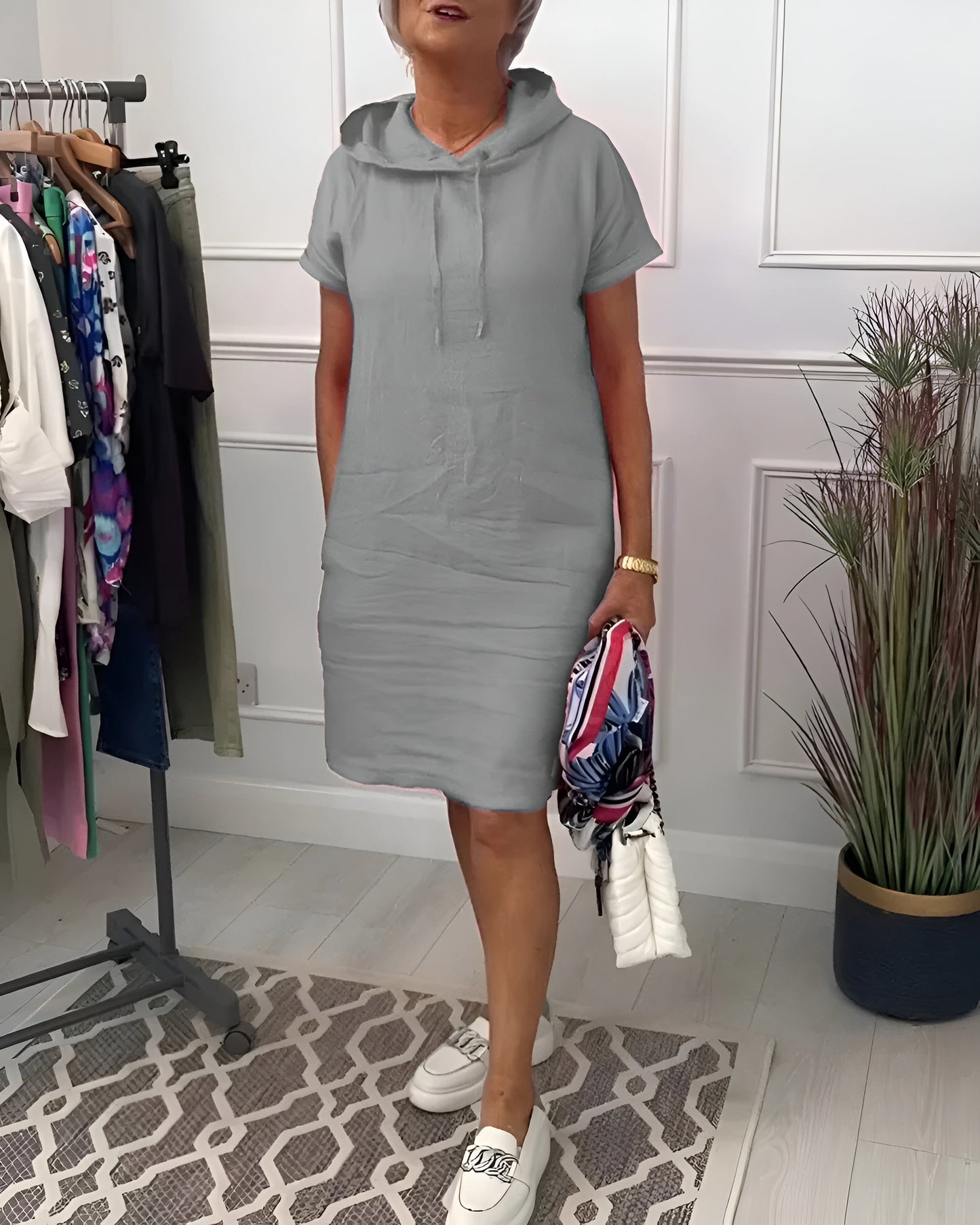 Comfy Casual Hooded Dress