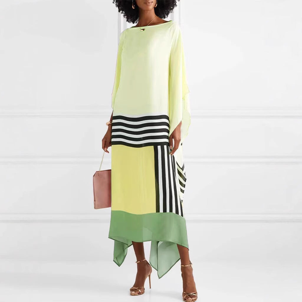 Relaxed Fit Women's Striped Maxi Dress