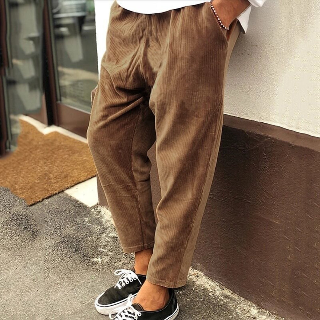 Casual Cotton Comfort Fit Trousers - Olytrend