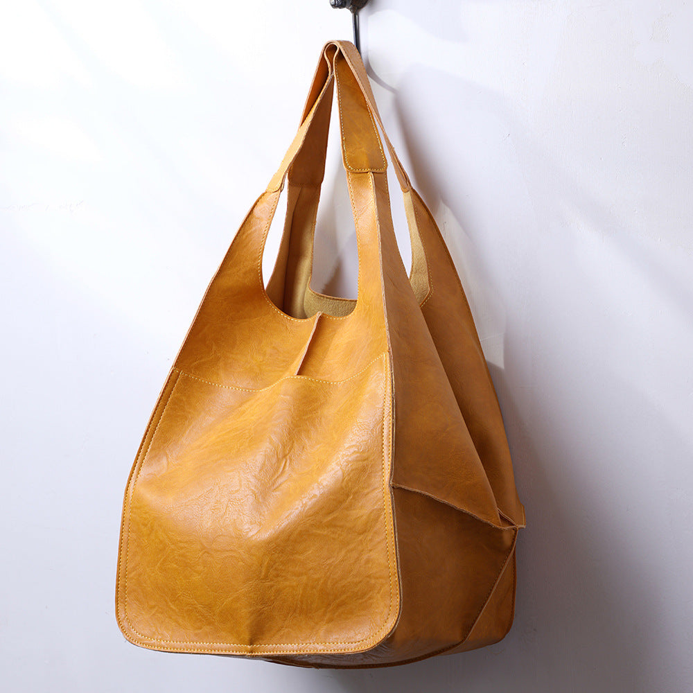 Large Classic Leather Tote Bag for Women