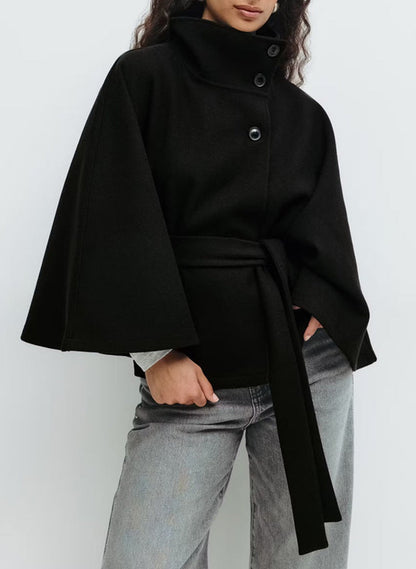 Warm Wool Oversized Cape Coat