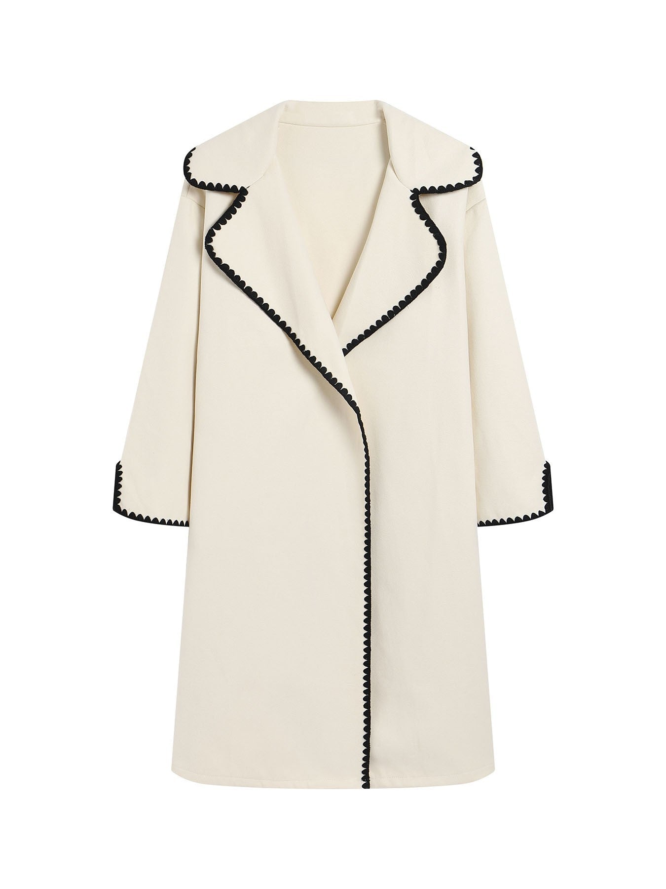 Relaxed Fit Women's Open Front Wool Jacket