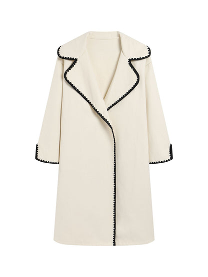 Relaxed Fit Women's Open Front Wool Jacket