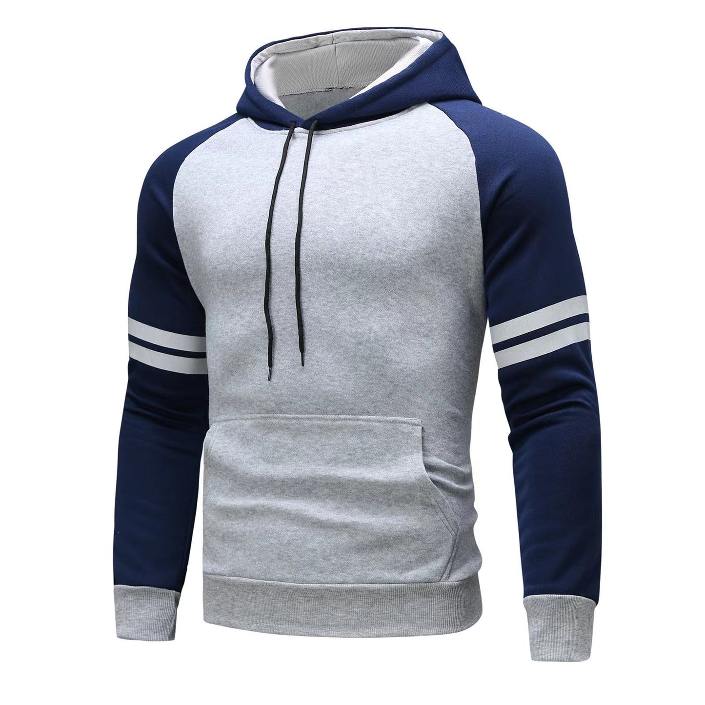 Classic Fit Mens Hoodie Soft Stripe Design