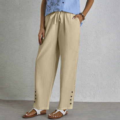 Comfortable Women's Straight Leg Drawstring Pants