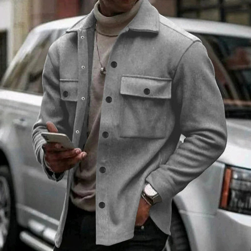 Classic Fit Mens Button Front Jacket
