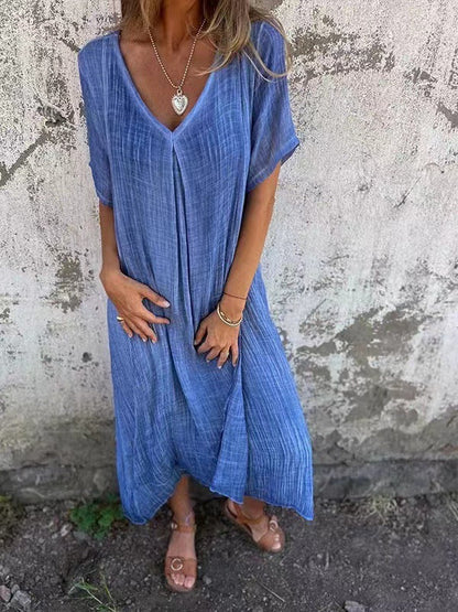 Relaxed Fit V-neck Summer Dress