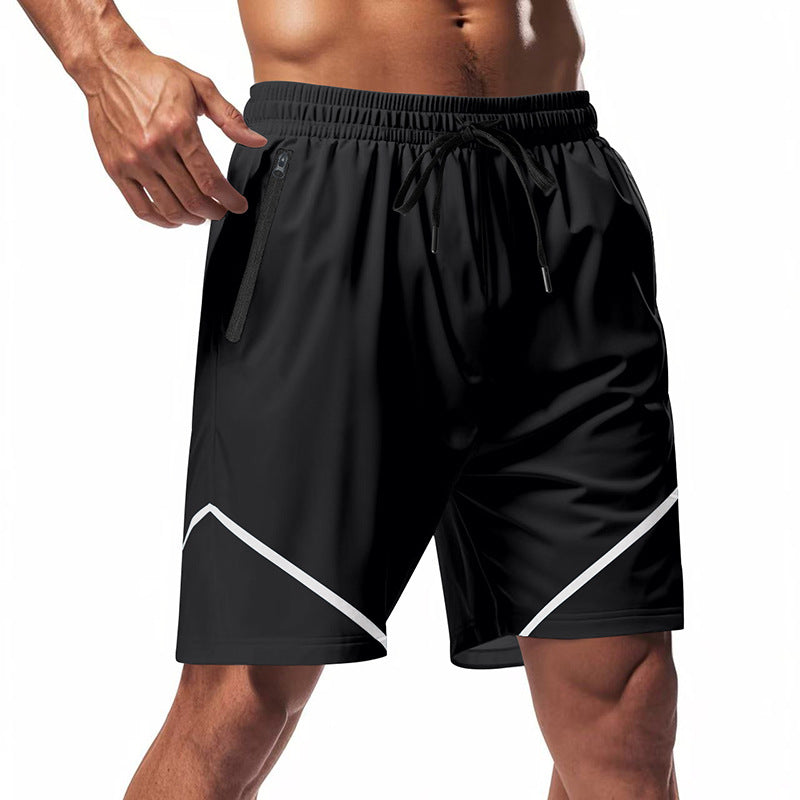Men's Athletic Shorts - Breathable - Relaxed Fit - Zip Pockets