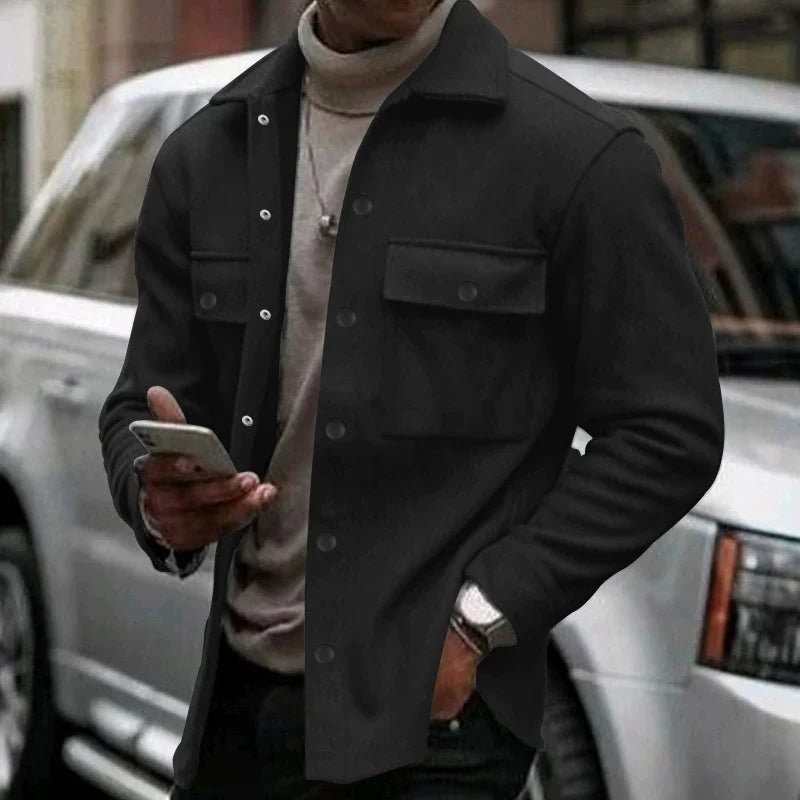 Classic Fit Mens Button Front Jacket