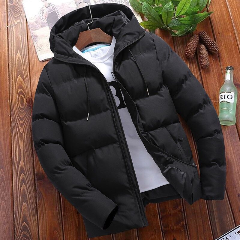 Casual Quilted Hoodie Jacket for Men