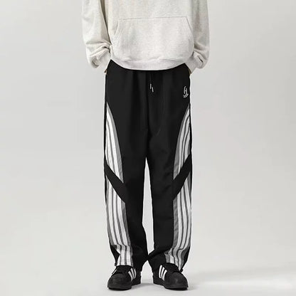 Casual Fit Men's Jogger Pants with Stripe Details
