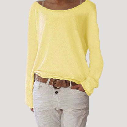 Relaxed Fit Off Shoulder Women's Blouse