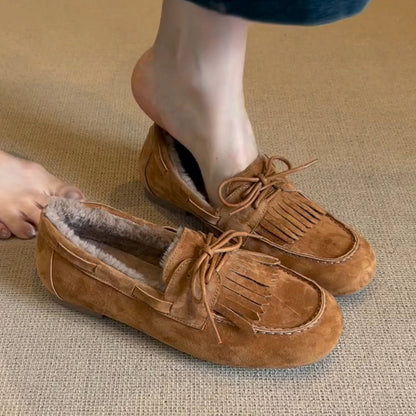 Soft Fuzzy Slippers for Women - Warm Lined Comfort Shoes - Nocini