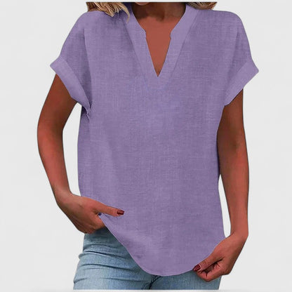Elegant V-Neck Top for Women's Daily Wear