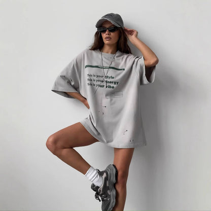 Relaxed Fit Women's Casual Tee with Soft Vintage Graphic