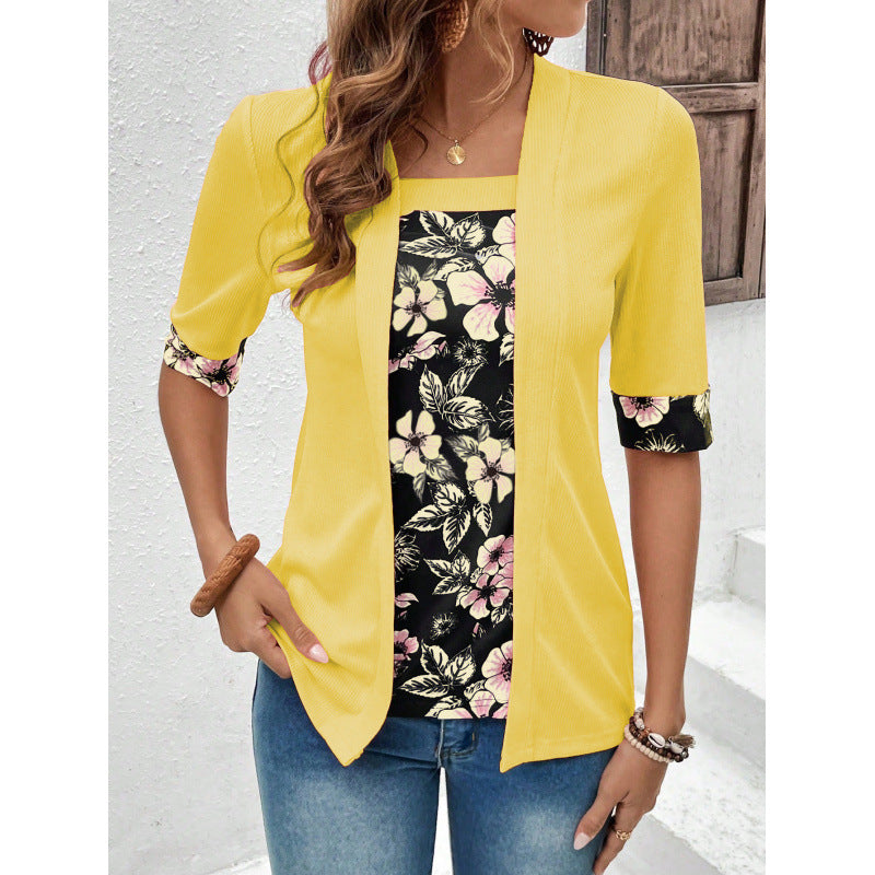 Comfortable Loose Fit Knit Womens Blouse Half Sleeve - Nocini